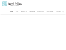 Tablet Screenshot of kamifridayphotography.com